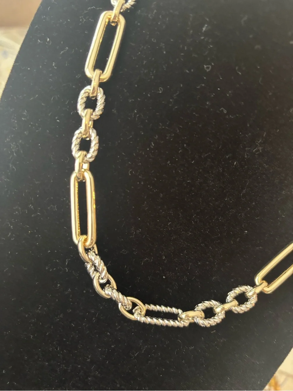 Gold Two-Tone Link Necklace - Women Jewelry
